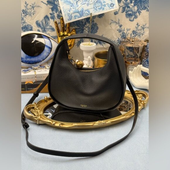 🆕 OROTON 🧿 NWT Clara Mini Convertible Crossbody Bag, Black Leather - Picture 8 of 16
